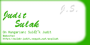 judit sulak business card